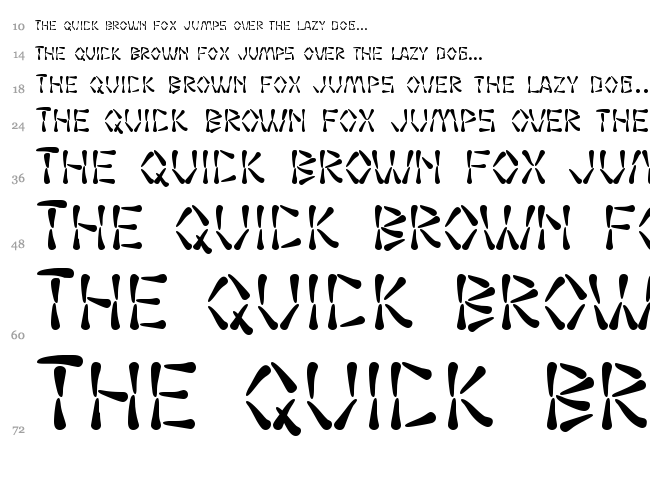 SF Wasabi font waterfall